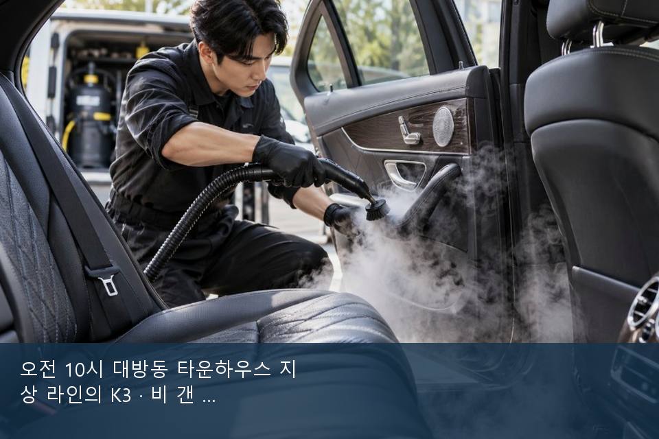 오전 10시 대방동 타운하우스 지상 라인의 K3 · 비 갠 뒤의 작업